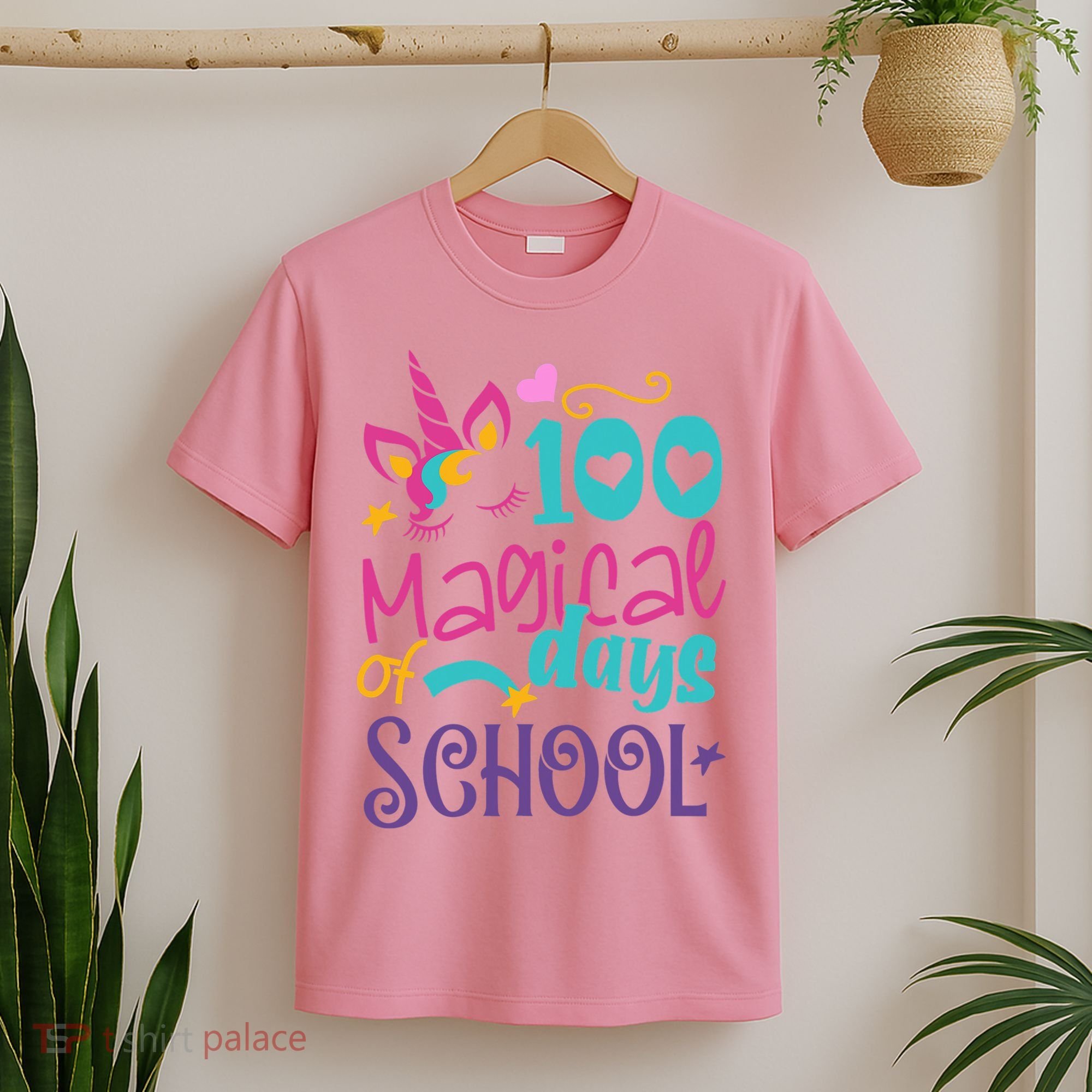 100th Day Of School Unicorn 100 Magical Days Teacher Girls T-Shirt