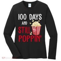 100 Days Of School And Still Poppin Women's Long Sleeve Shirt thumb 0