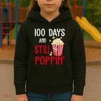 100 Days Of School And Still Poppin Kids Hoodie thumb 3