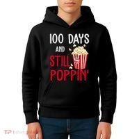 100 Days Of School And Still Poppin Kids Hoodie thumb 4