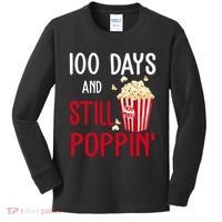100 Days Of School And Still Poppin Kids Long Sleeve Shirt thumb 0