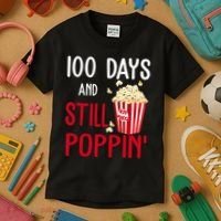 100 Days Of School And Still Poppin Kids T-Shirt thumb 3