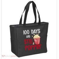 100 Days Of School And Still Poppin Tote Bag thumb 2