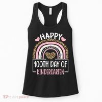 100th Day Of Kindergarten Funny 100 Days Of School Teacher Women's Tank Top thumb 0