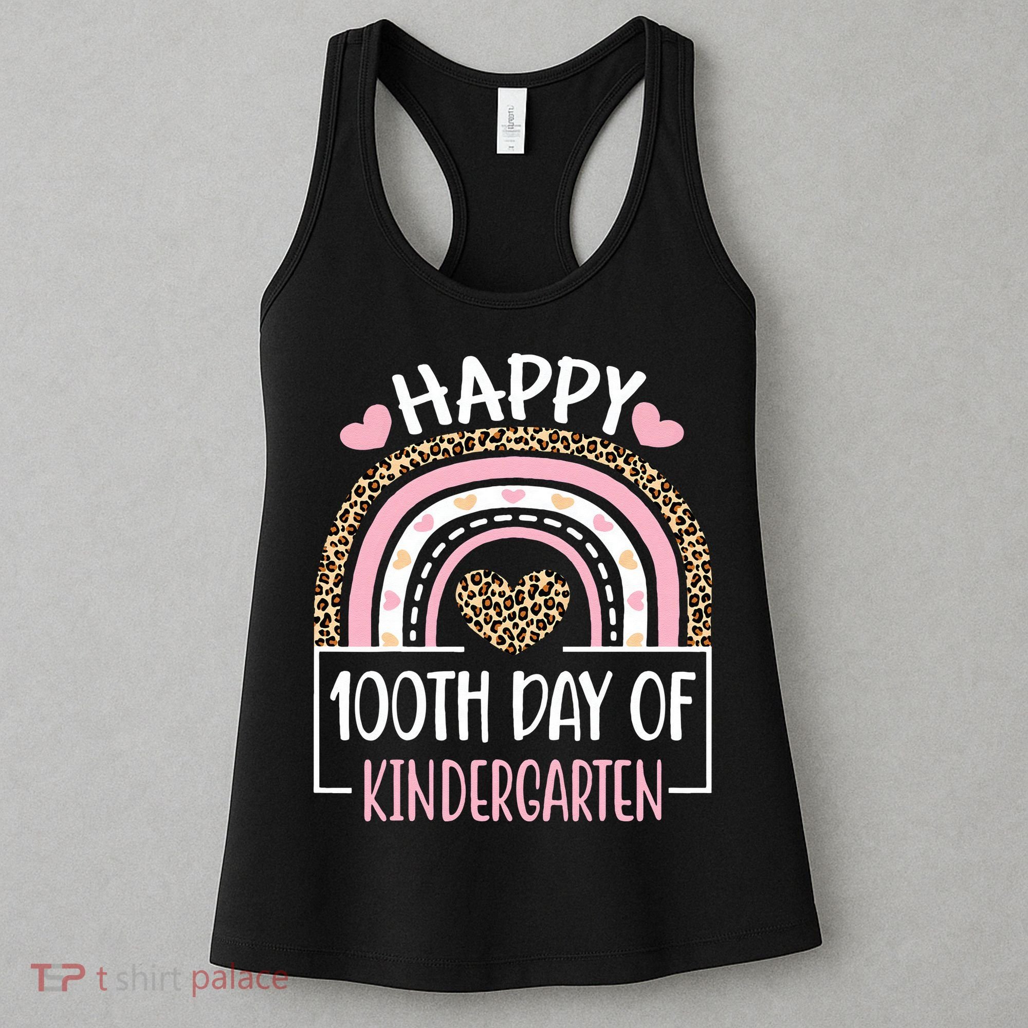 100th Day Of Kindergarten Funny 100 Days Of School Teacher Women's Tank Top