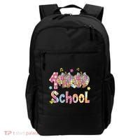 100 Days Of School Brushstroke Disco Substitute Teacher Life Backpack thumb 0