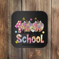 100 Days Of School Brushstroke Disco Substitute Teacher Life Coaster thumb 0