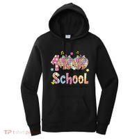 100 Days Of School Brushstroke Disco Substitute Teacher Life Women's Hoodie thumb 0