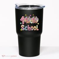 100 Days Of School Brushstroke Disco Substitute Teacher Life Tumbler thumb 0