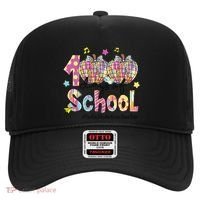 100 Days Of School Brushstroke Disco Substitute Teacher Life Hat thumb 0