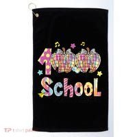 100 Days Of School Brushstroke Disco Substitute Teacher Life Golf Towel thumb 0