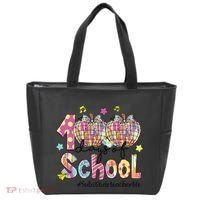 100 Days Of School Brushstroke Disco Substitute Teacher Life Tote Bag thumb 0