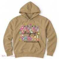 100 Days Of School Brushstroke Disco Substitute Teacher Life Hoodie thumb 0