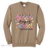 100 Days Of School Brushstroke Disco Substitute Teacher Life Sweatshirt thumb 0