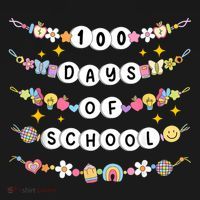 100th Day Of School Friendship Bracelets 100 Days Smarter Hoodie thumb 2