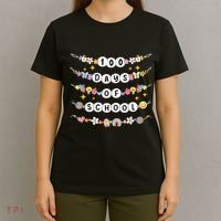 100th Day Of School Friendship Bracelets 100 Days Smarter T-Shirt thumb 4