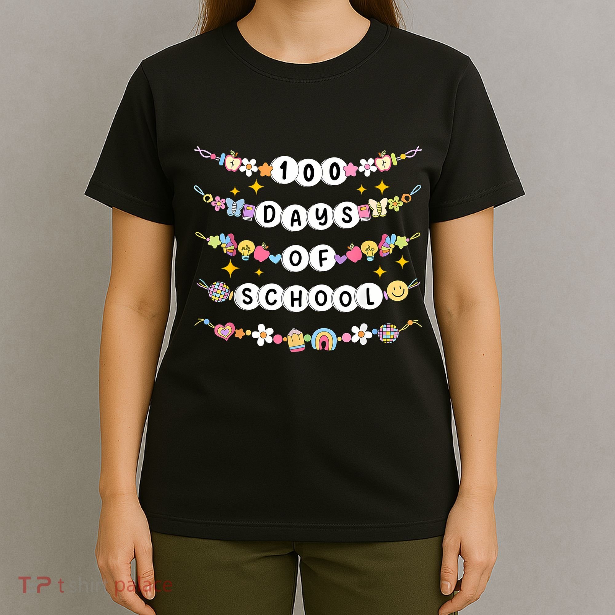 100th Day Of School Friendship Bracelets 100 Days Smarter T-Shirt