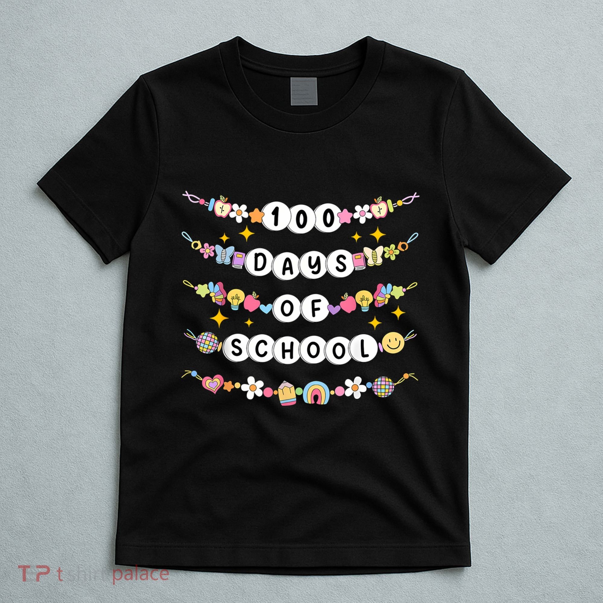 100th Day Of School Friendship Bracelets 100 Days Smarter T-Shirt