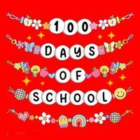 100th Day Of School Friendship Bracelets 100 Days Smarter Santa Hat thumb 1