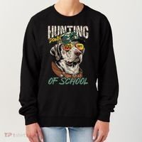 100 Days Of School Dog Hunting Deer Hunting 100th Day Boy Women's Sweatshirt thumb 0