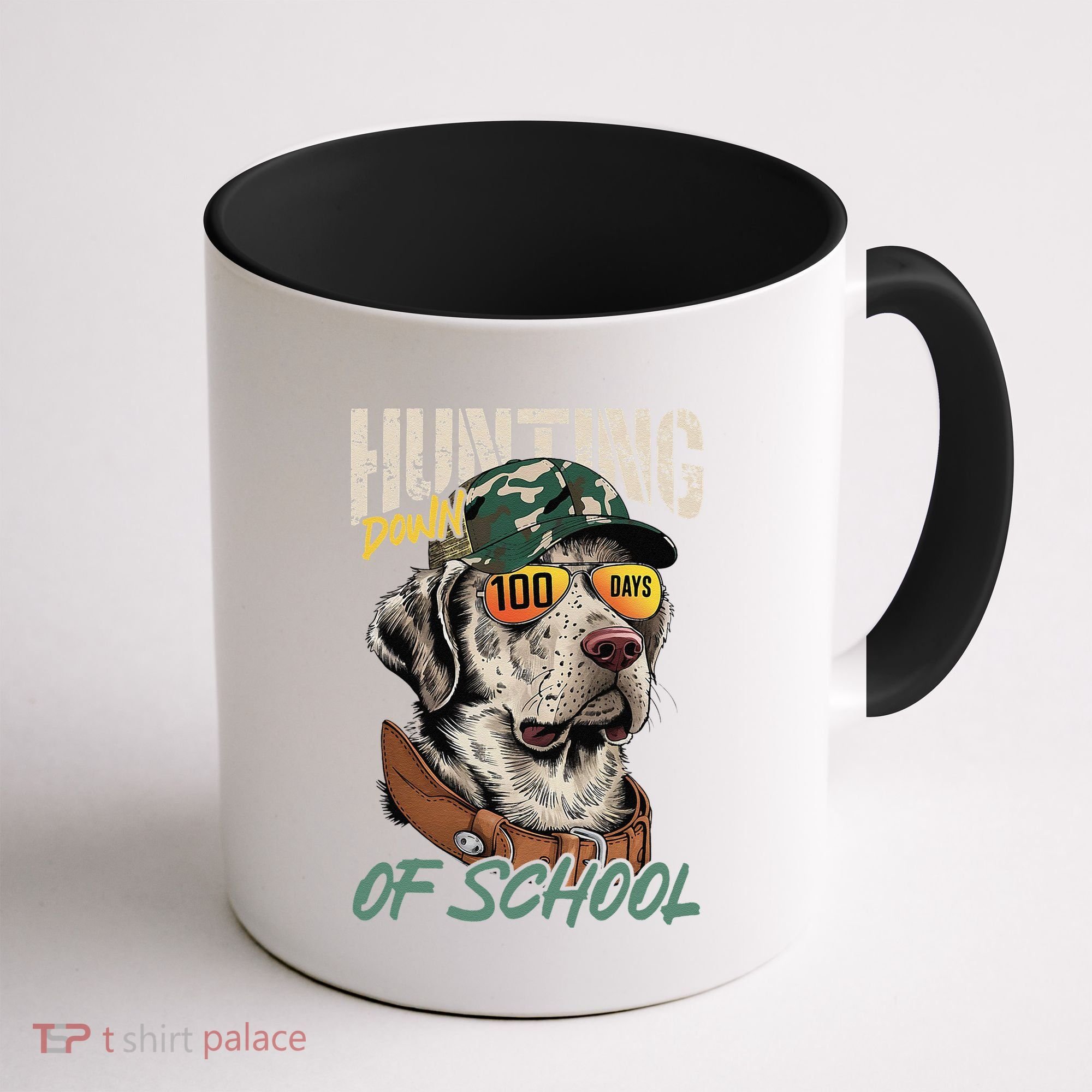 100 Days Of School Dog Hunting Deer Hunting 100th Day Boy Coffee Mug
