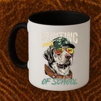 100 Days Of School Dog Hunting Deer Hunting 100th Day Boy Coffee Mug thumb 2
