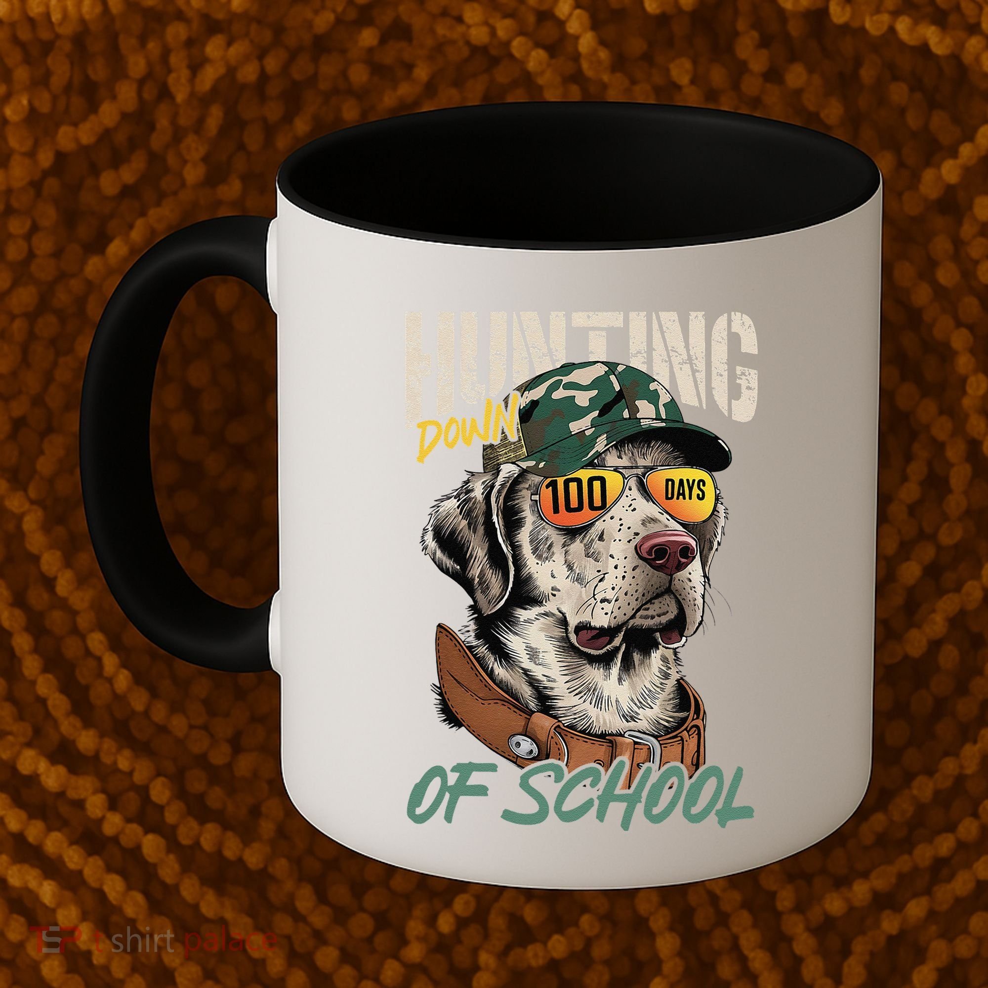 100 Days Of School Dog Hunting Deer Hunting 100th Day Boy Coffee Mug