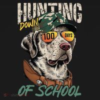 100 Days Of School Dog Hunting Deer Hunting 100th Day Boy Ornament thumb 1