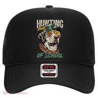 100 Days Of School Dog Hunting Deer Hunting 100th Day Boy Hat thumb 0