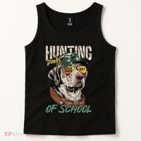 100 Days Of School Dog Hunting Deer Hunting 100th Day Boy Tank Top thumb 2