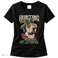 100 Days Of School Dog Hunting Deer Hunting 100th Day Boy Women's T-Shirt thumb 0