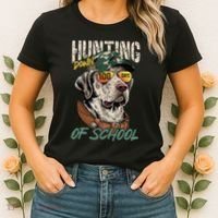 100 Days Of School Dog Hunting Deer Hunting 100th Day Boy Women's T-Shirt thumb 2