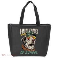 100 Days Of School Dog Hunting Deer Hunting 100th Day Boy Tote Bag thumb 0