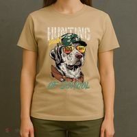 100 Days Of School Dog Hunting Deer Hunting 100th Day Boy T-Shirt thumb 4