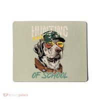 100 Days Of School Dog Hunting Deer Hunting 100th Day Boy Mousepad thumb 0