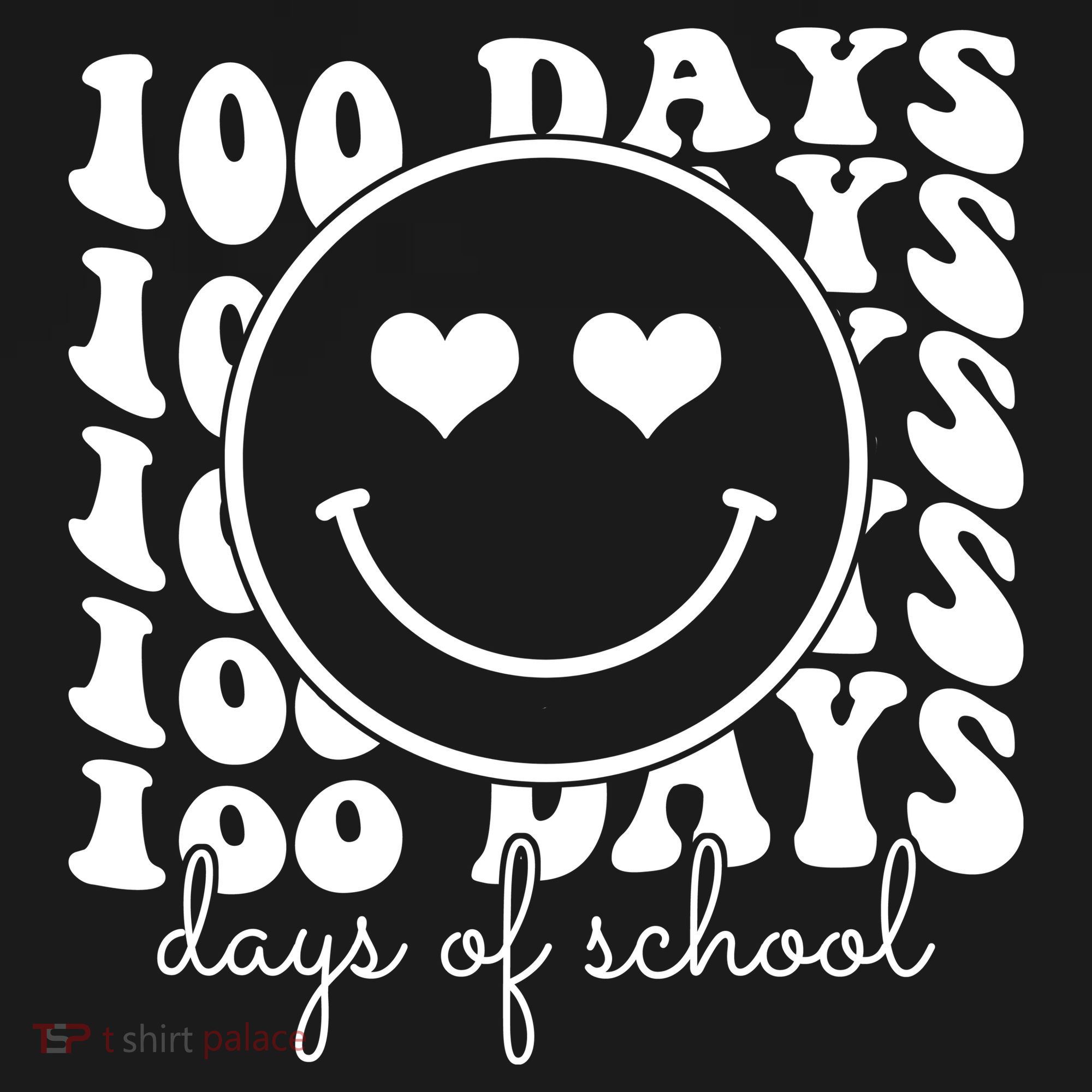100 Days Of School Retro Smiley Heart Women's Hoodie