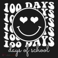100 Days Of School Retro Smiley Heart Women's Tank Top thumb 5