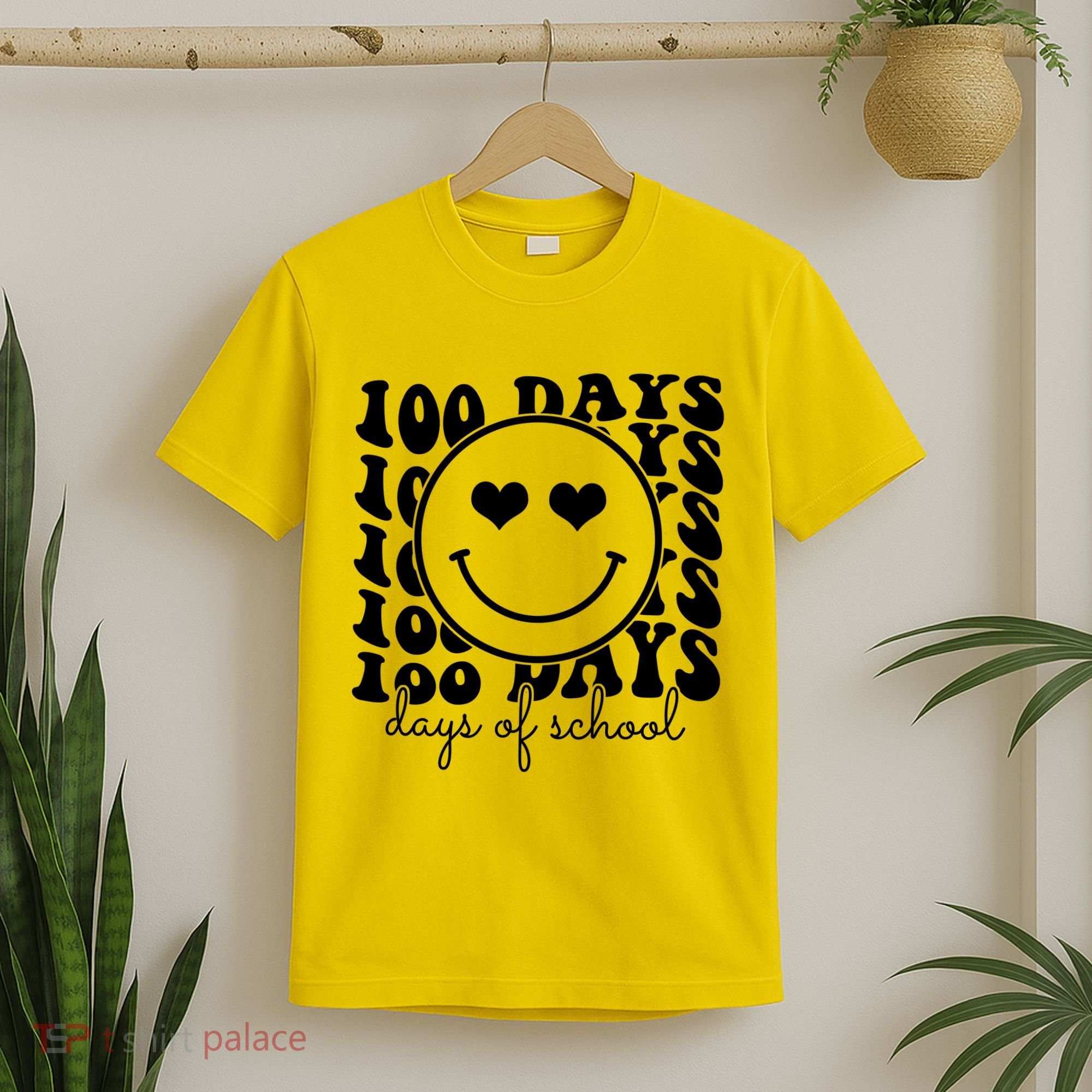 100 Days Of School Retro Smiley Heart T-Shirt