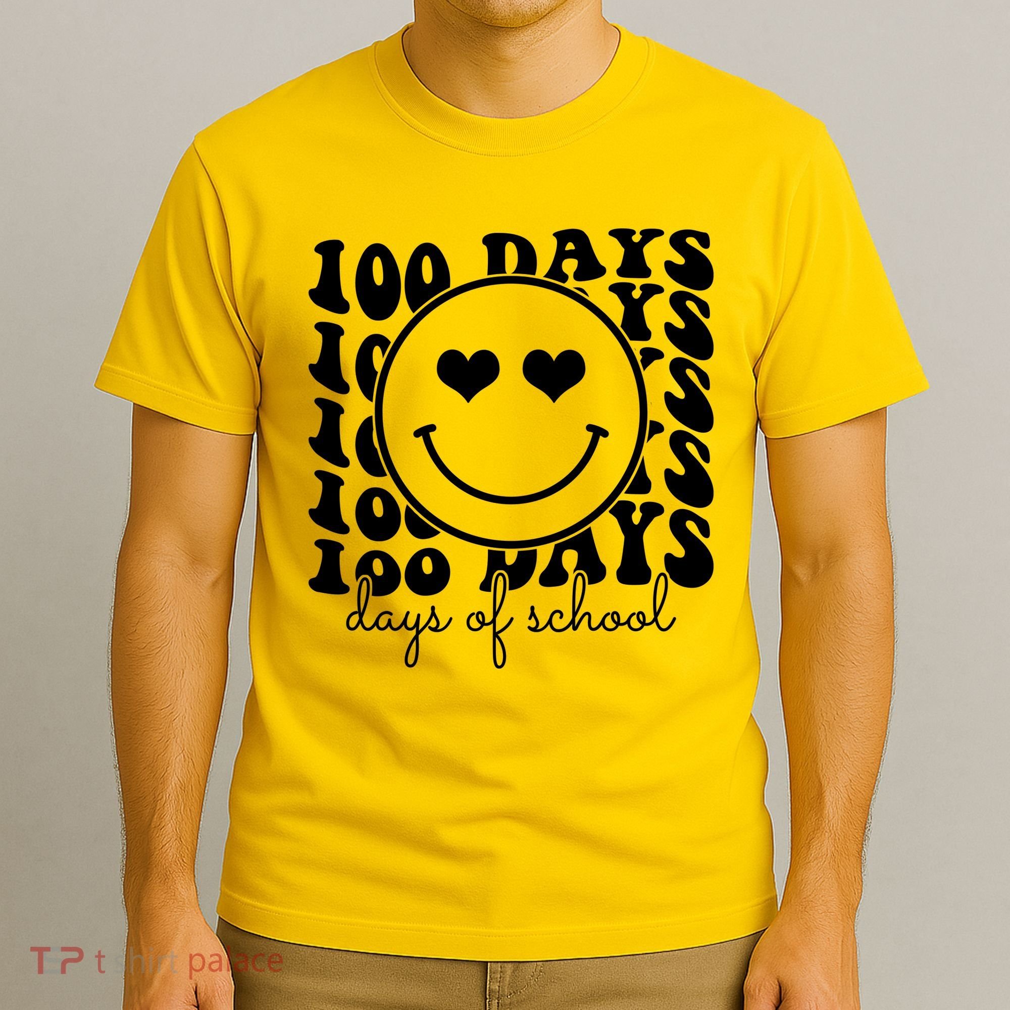 100 Days Of School Retro Smiley Heart T-Shirt