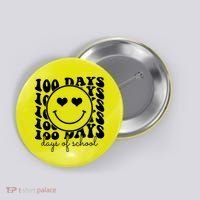 100 Days Of School Retro Smiley Heart Button thumb 0