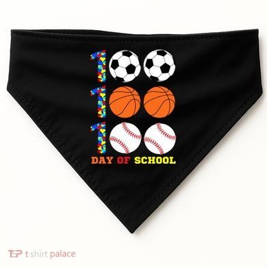 100 Day Of School USA-Made Doggie Bandana