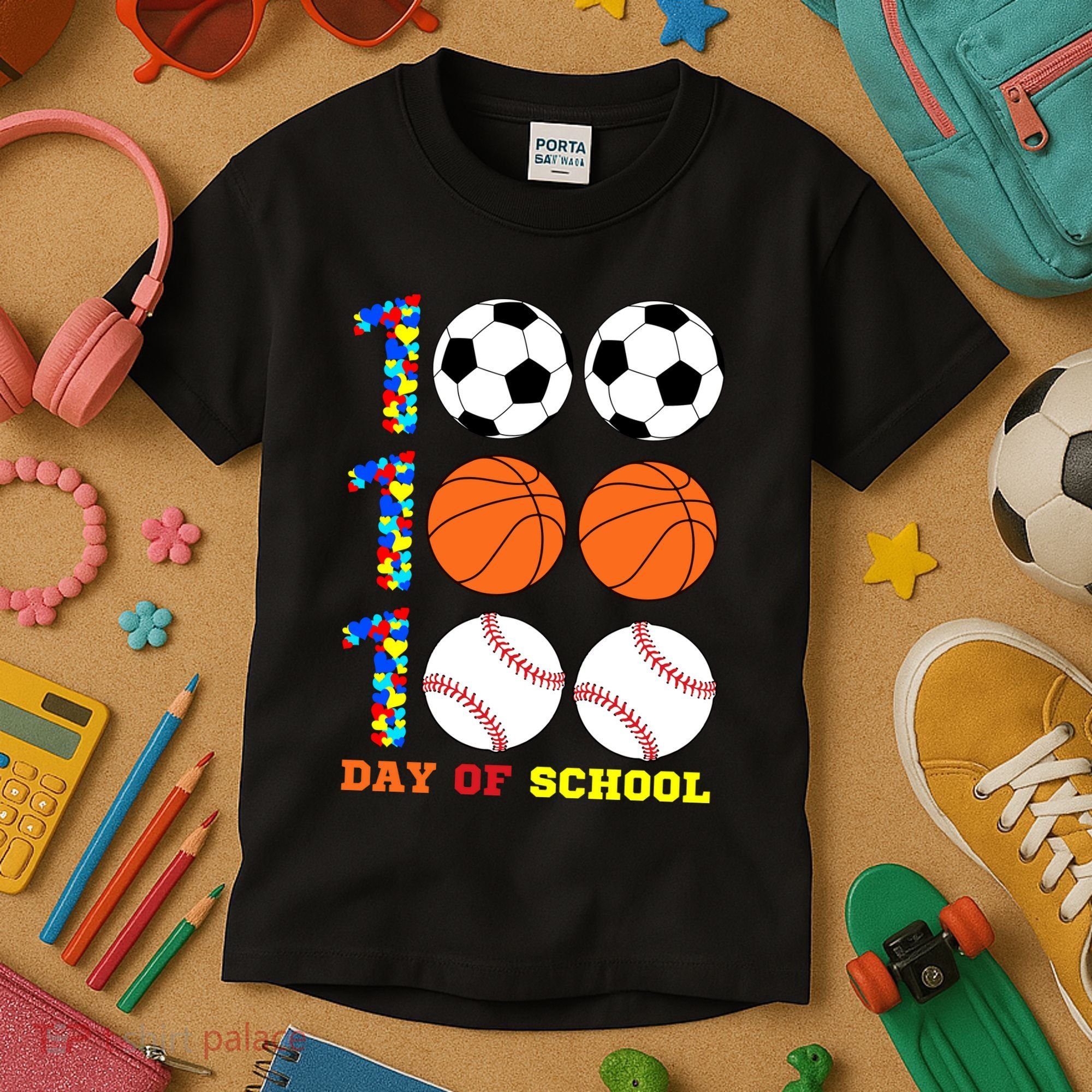 100 Day Of School Kids T-Shirt