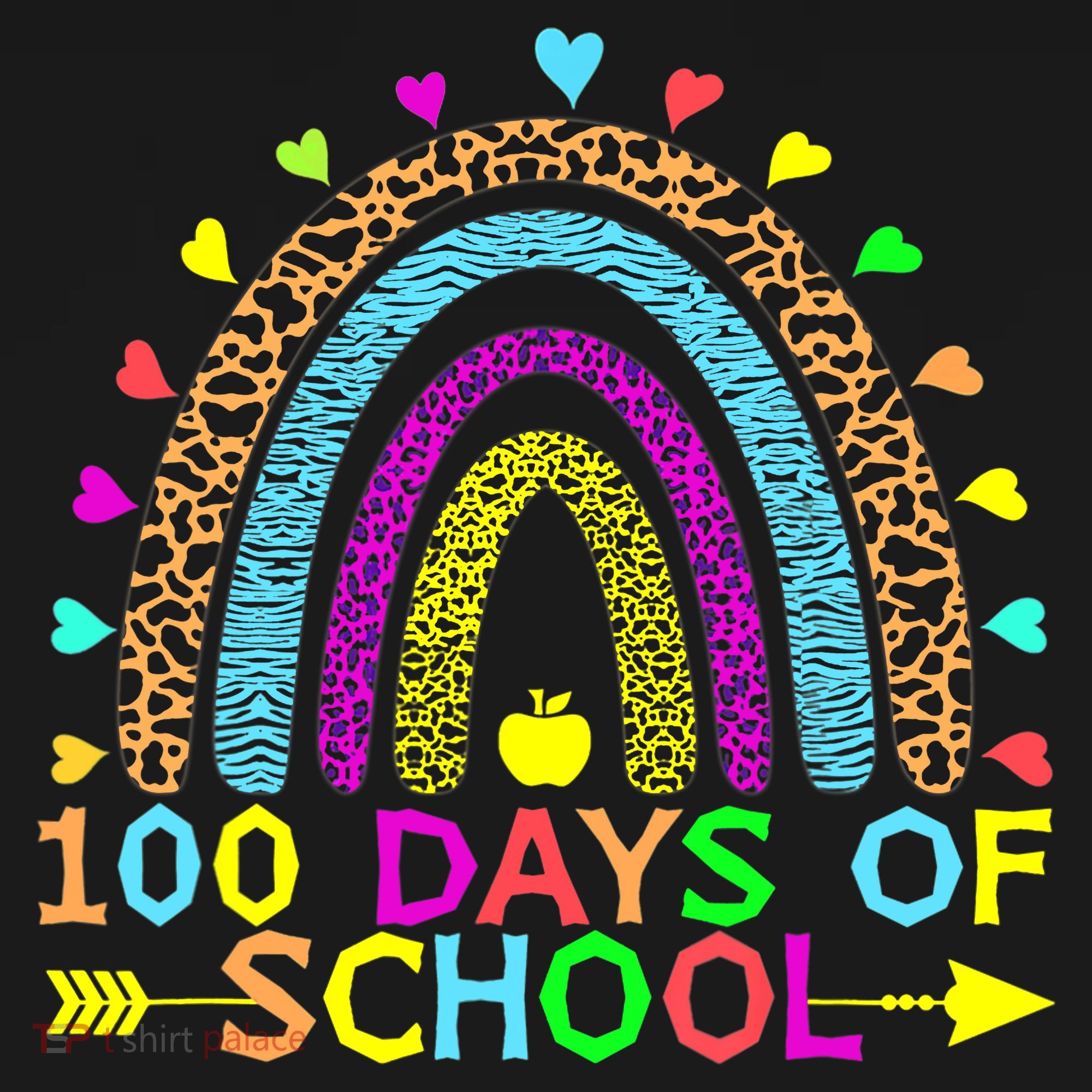 100 Days Of School Teacher Rainbow 100th Day Leopard Student Mousepad