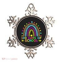 100 Days Of School Teacher Rainbow 100th Day Leopard Student Ornament thumb 0