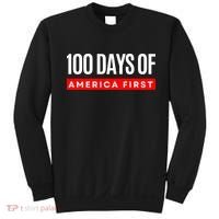 100 Days Of America First Funny Trump Sweatshirt thumb 0