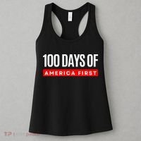 100 Days Of America First Funny Trump Women's Tank Top thumb 3