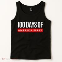 100 Days Of America First Funny Trump Tank Top thumb 2