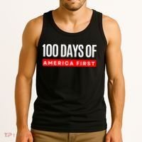 100 Days Of America First Funny Trump Tank Top thumb 3