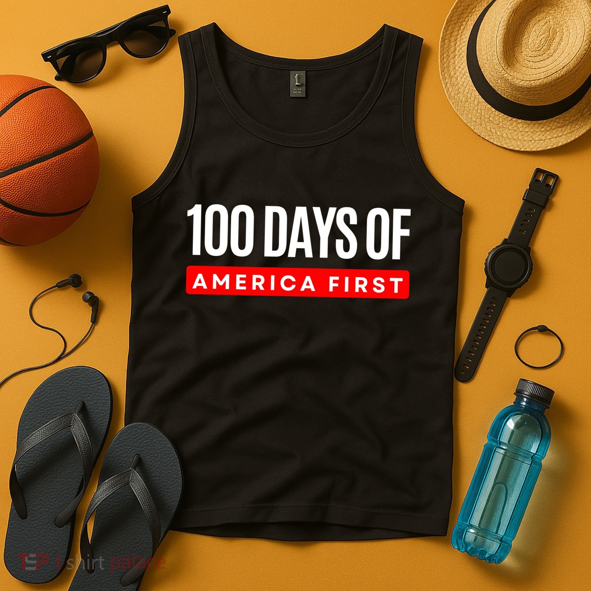 100 Days Of America First Funny Trump Tank Top