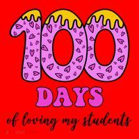 100 Days Of Loving My Students Teacher Celebration Santa Hat thumb 1